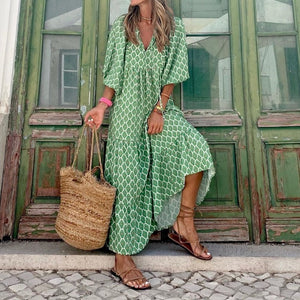 Rana | Das perfekte grüne Sommerkleid für heiße Tage-Grünes Original-S-Becker Boutique