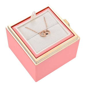 Rose| Rosenbox mit Halskette perfekt für den Valentinstag-Rosa-Rose Gold-Becker Boutique