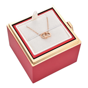 Rose| Rosenbox mit Halskette perfekt für den Valentinstag-Rot-Rose Gold-Becker Boutique