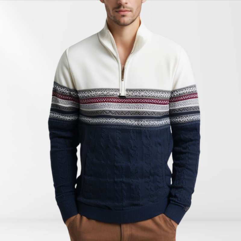 Rudy | Hochwertiger Pullover mit Retro-Muster