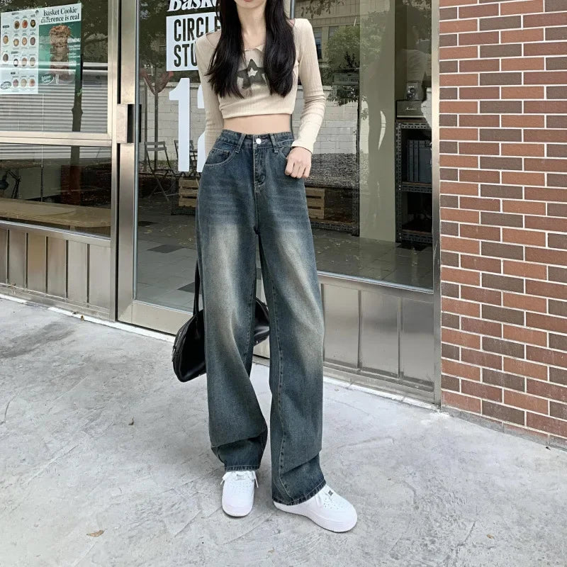 Baggy Jeans Damen | Modern & Blaugrau