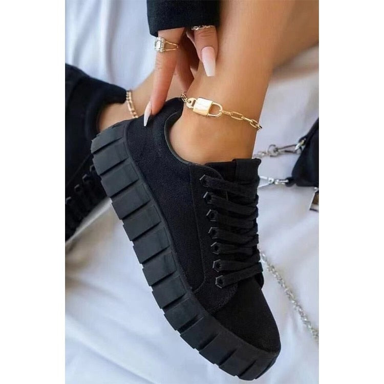 Lana | Chunky Schnürschuhe mit dicker Sohle - Damen
