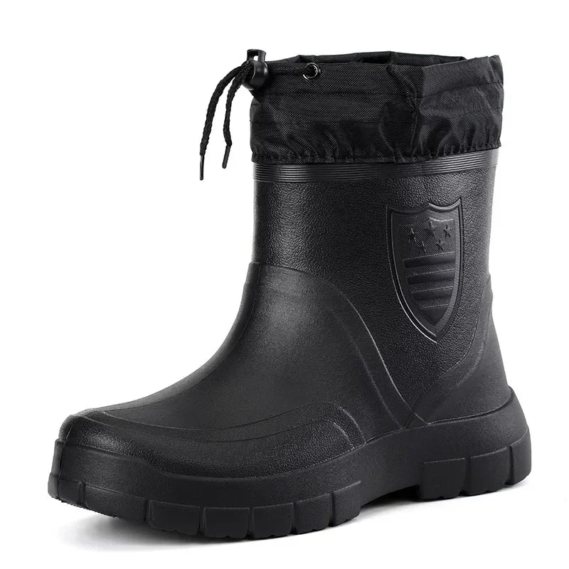 Gummistiefel Herren | Schwarz & Gefüttert