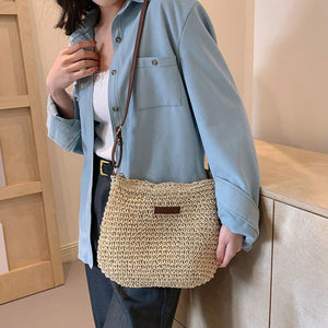 Sadie | Gewebte Tasche mit Lederriemen-Becker Boutique