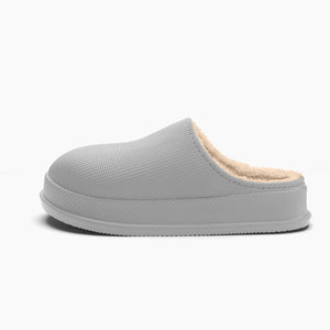 Noa | Tøfler med plysfor og vandtæt, skridsikker sål-Lysegrå-Noa | Pantoufles avec Doublure Peluche et Semelle Antidérapante Imperméable - €24-Bentzen Butik