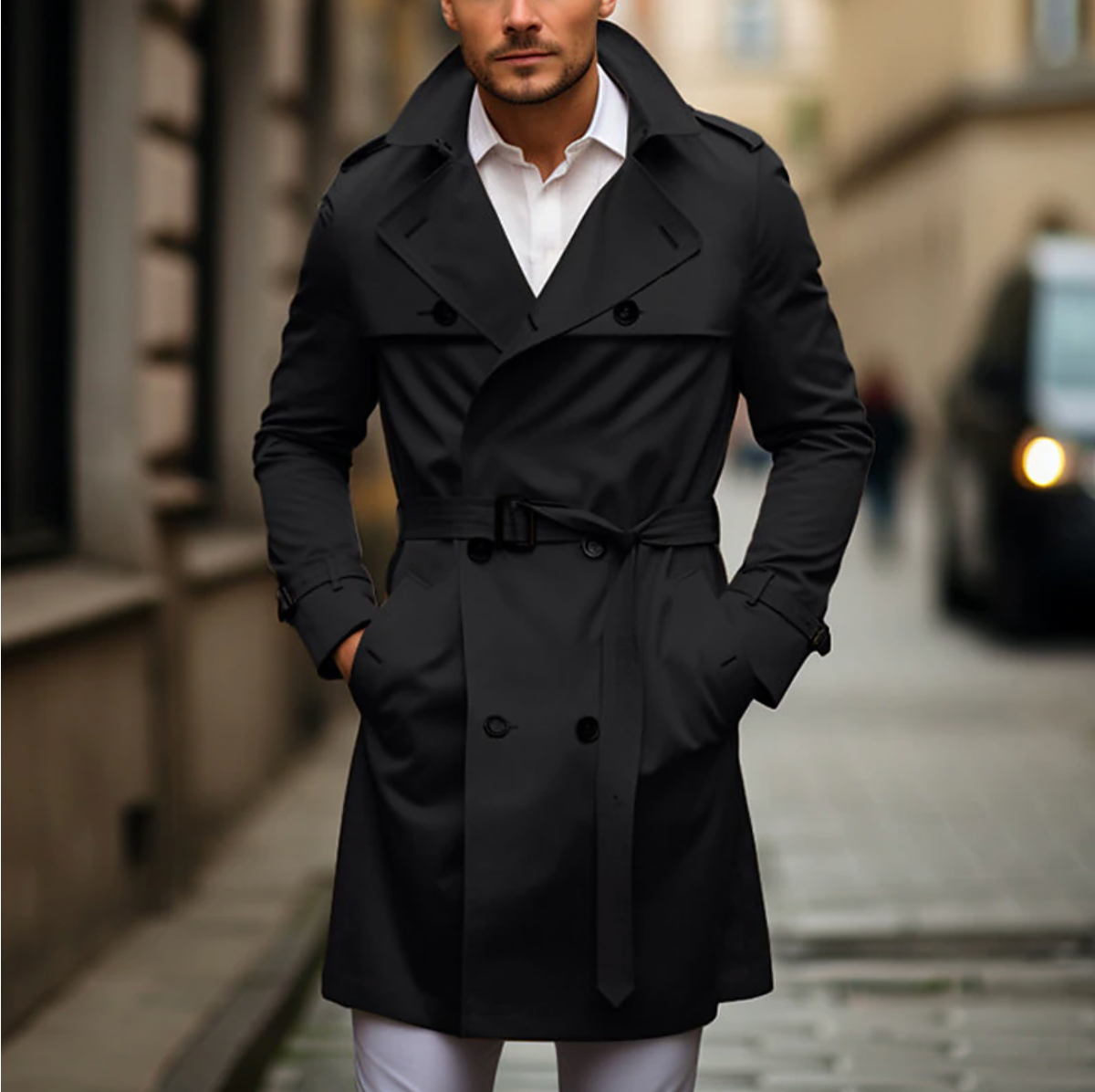 Fred | Trenchcoat für Herren mit Taillengürtel - Frühling