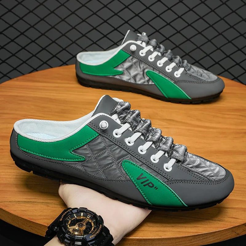 Sleaky | Slip-on sneakers für Männer mit Grip-Sohle-Grün-39-Becker Boutique