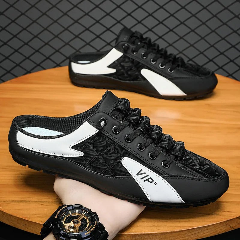 Sleaky | Slip-on sneakers für Männer mit Grip-Sohle-Schwarz-39-Becker Boutique