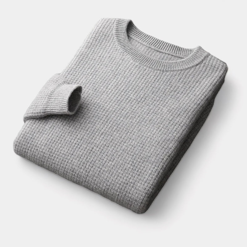 Spencer | Warmer und gesteppter Pullover aus Wolle-Grau-S-Becker Boutique