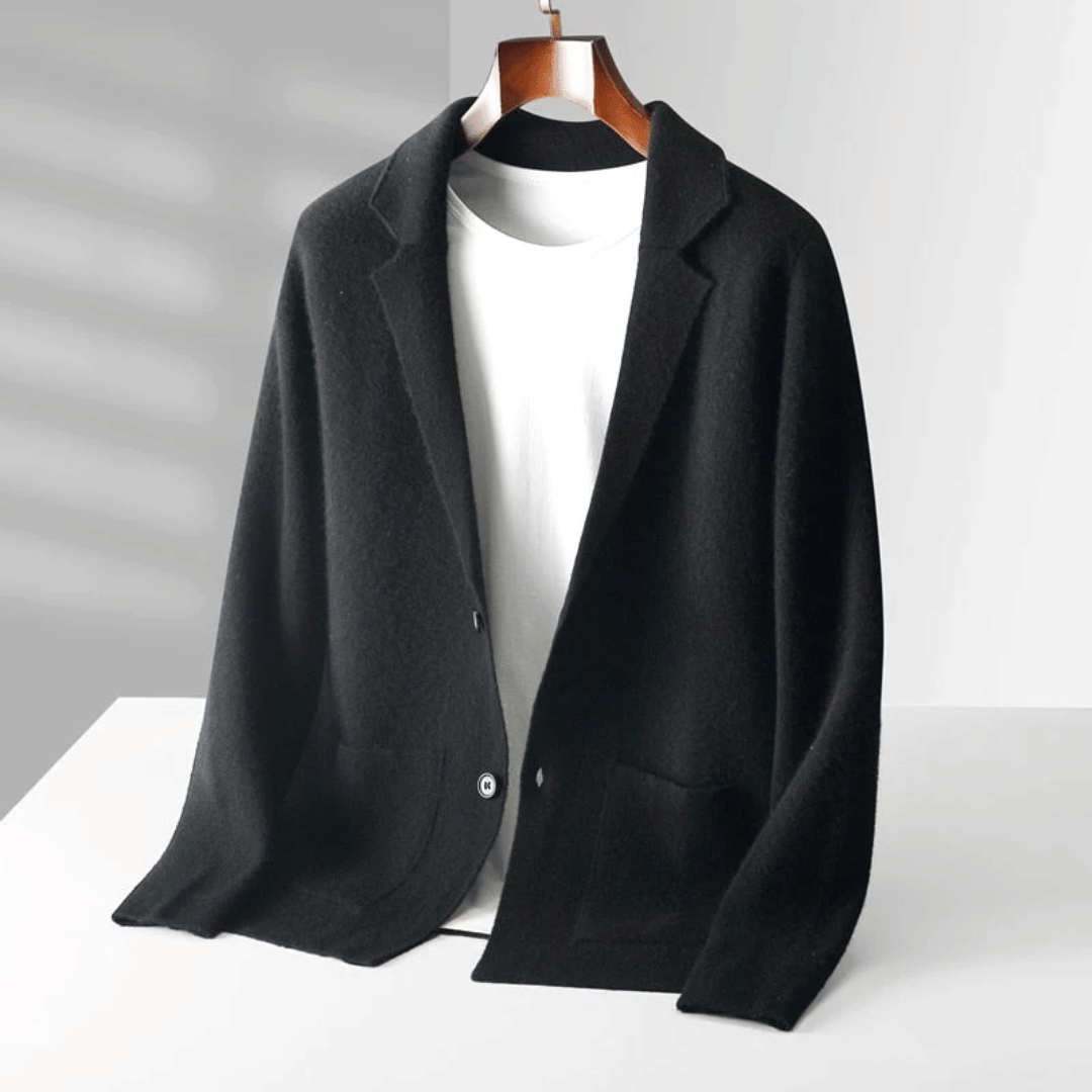 Steven | Weicher Blazer mit Merinowolle gefühl-Schwarz-S-Becker Boutique