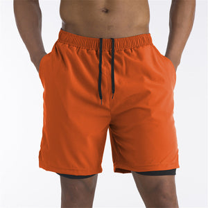 Swift | Leichte Laufshorts mit Handytasche-Orange-S-Becker Boutique