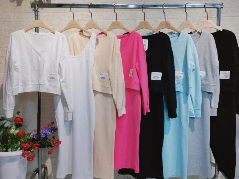 Victoria | Summer - Kleid und langer Pullover 2-teiliges Set-Becker Boutique
