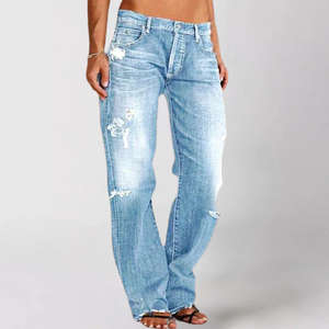 Viktoria | Locker sitzende Baggy Jeans für Frauen-Hellblau-S-Becker Boutique
