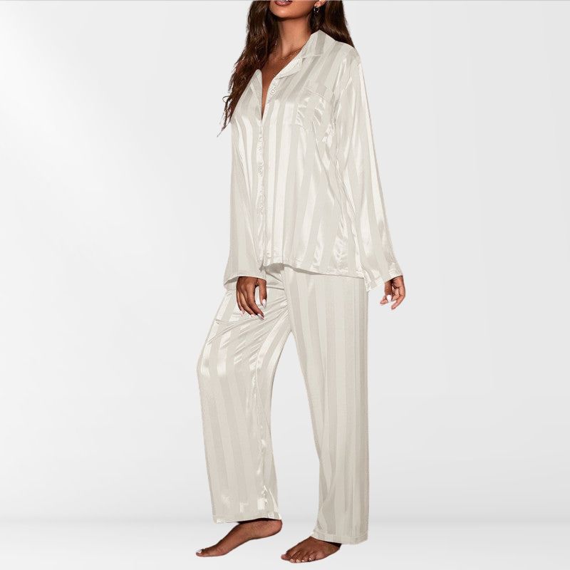 Yael | Zweiteiliges Pyjama-Set für Damen mit Streifenmuster