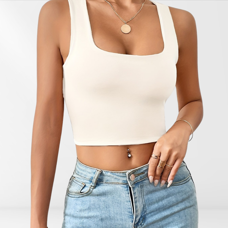 Zena | Danen Weißes Crop Top | Tank top