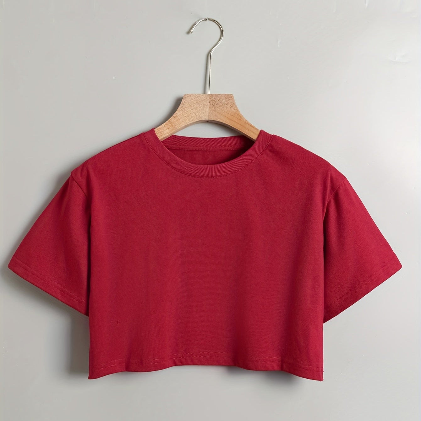 Juliet | Weißes Crop Top für Damen mit kurzen Ärmeln - Rundhalsausschnitt