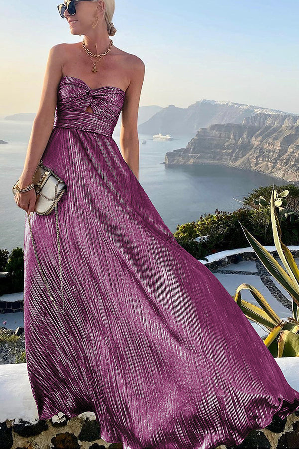 Ava | Abendkleider Damen mit schulterfreiem Design aus glänzendem Stoff