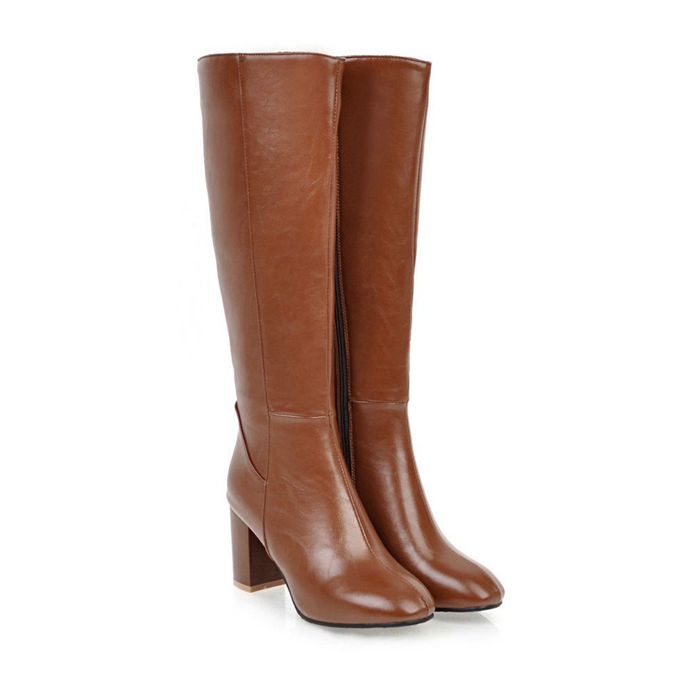 Damen Kniehohe Stiefel | Reissverschluss