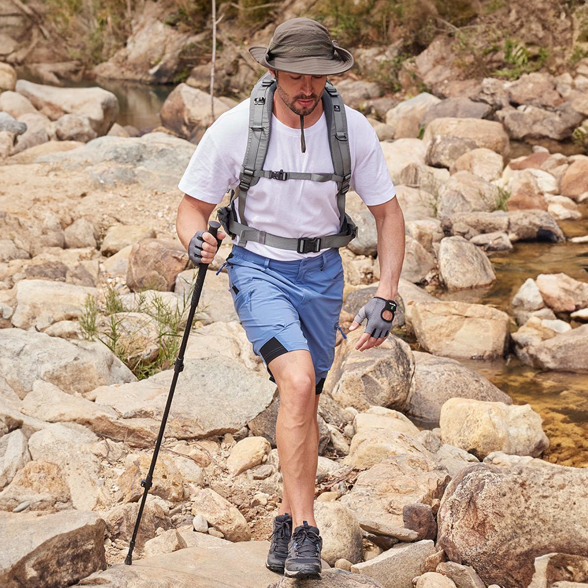 Summit | Schnell trocknende Cargo Shorts Herren mit mehreren Taschen