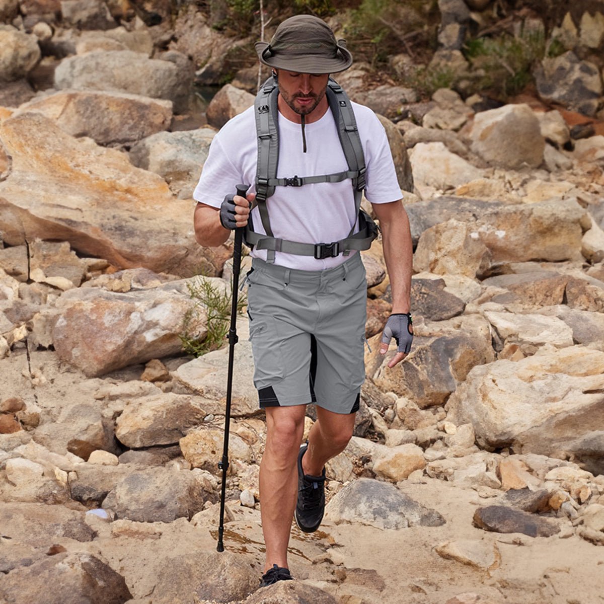 Summit | Schnell trocknende Cargo Shorts Herren mit mehreren Taschen