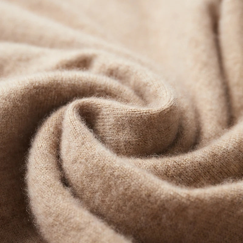 Isak | Beige Hoodie aus Merinowolle