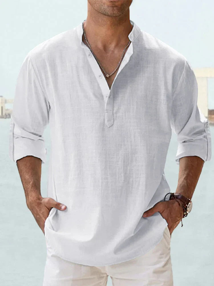 Denis | Henley Hemd Herren – Bequeme Baumwolle Mischung