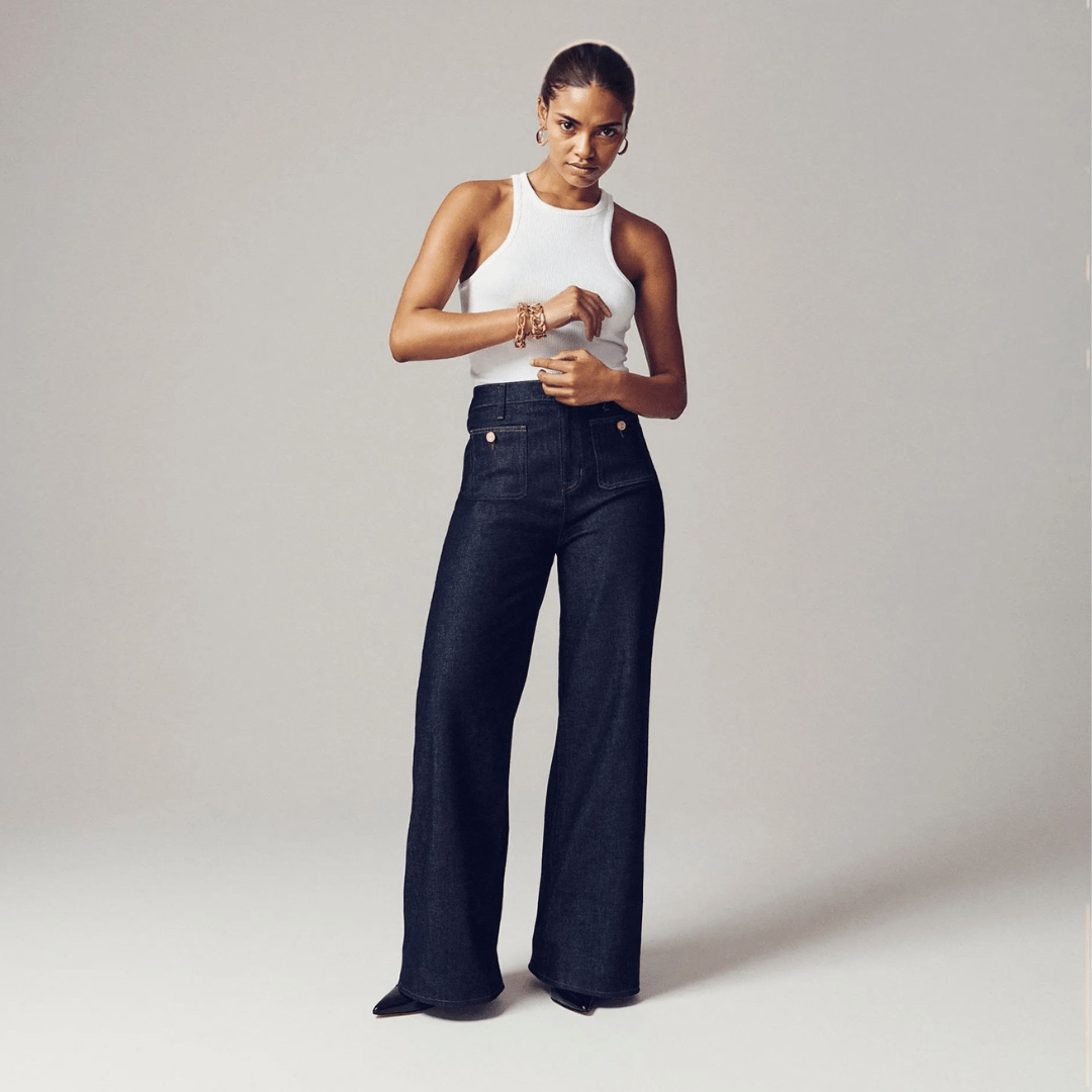 Gabi | Jeans Damen mit hoher Taille und breitem Bein - FitCurve