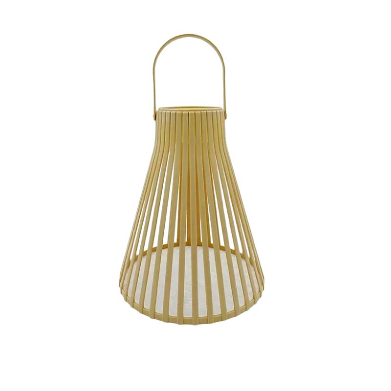 Rattanlampe | Solar-Outdoor-Lampe mit Rattanoptik