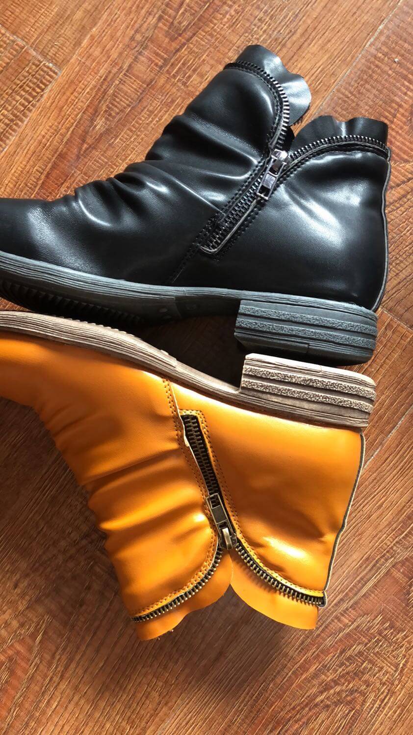 Marie | Retro Stiefeletten Damen mit seitlichem Reißverschluss