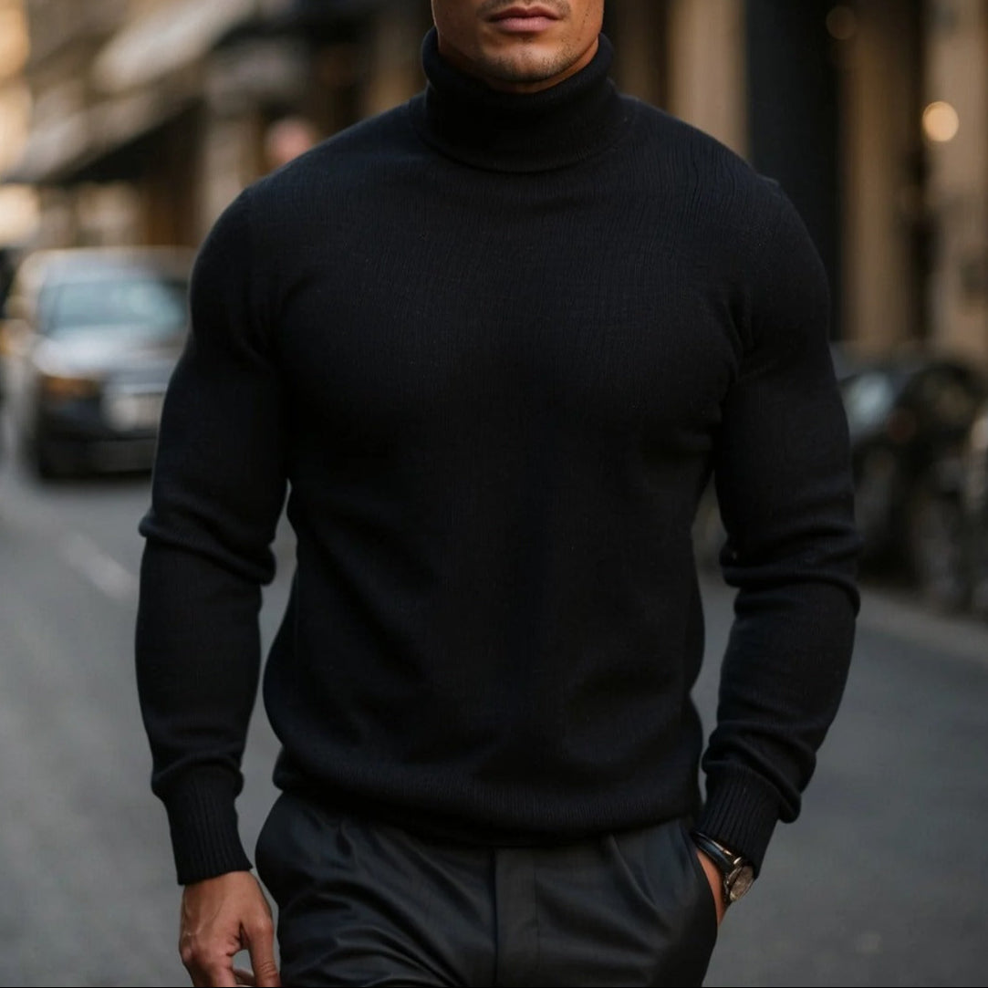 Herren Rollkragenpullover | Baumwolle und Bequem