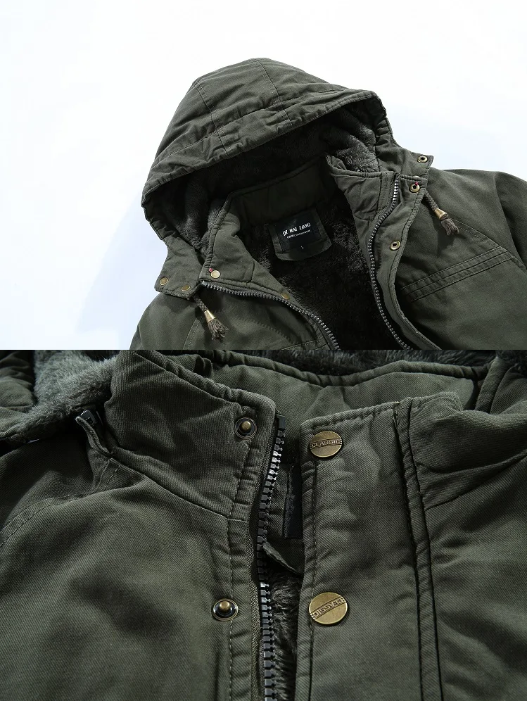 Kiano | Urbane Militärjacke mit Kapuze