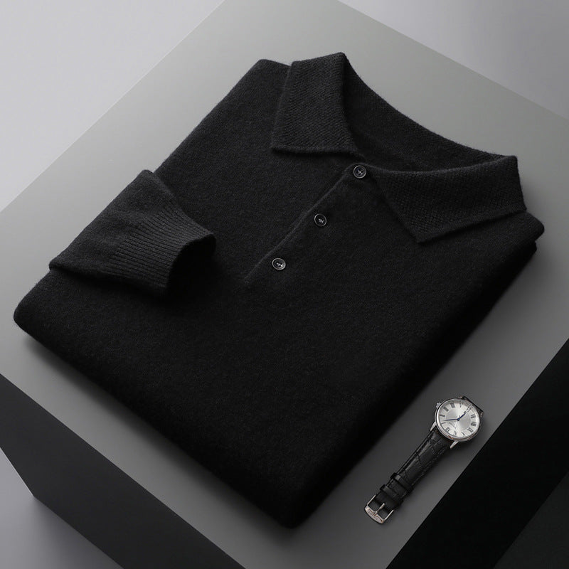 Herren Polo Pullover | Kaschmir Gefühl