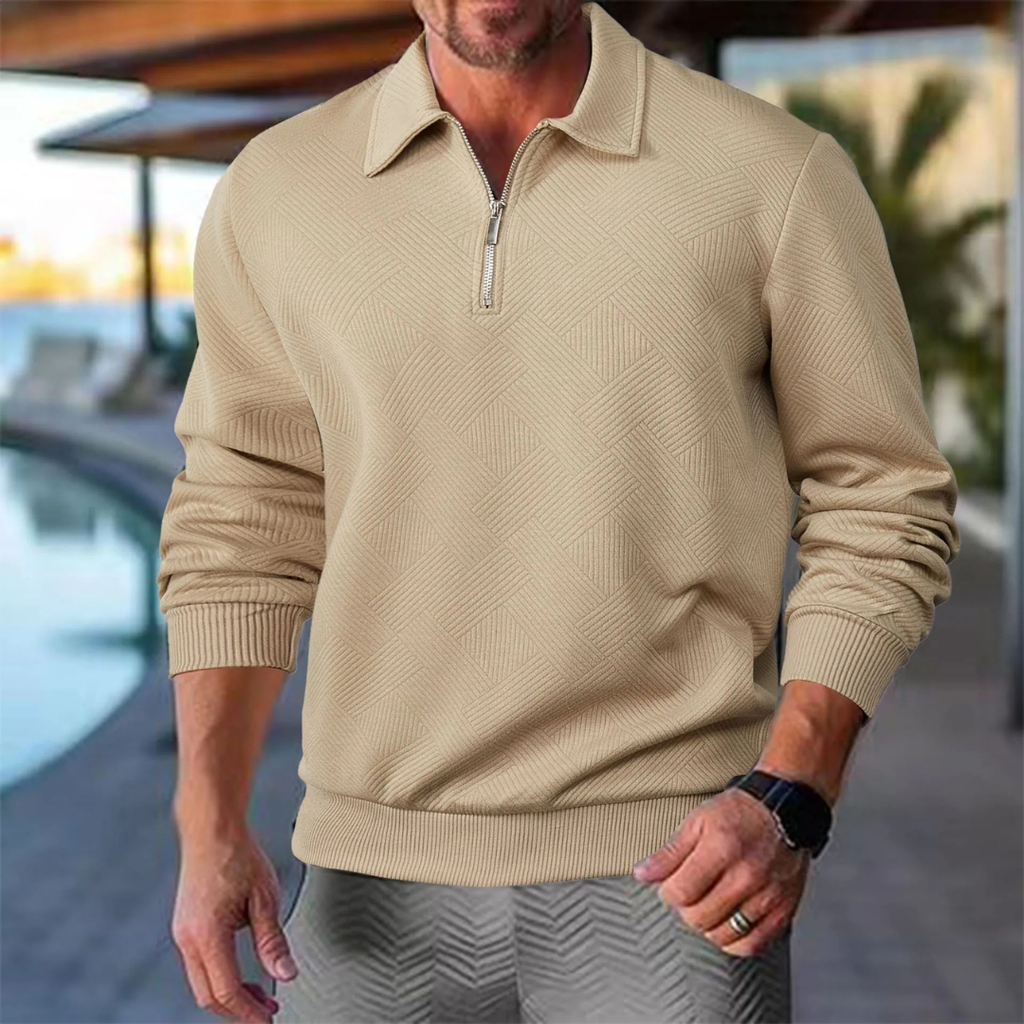 Herren Polo Pullover | Mit Reißverschluss