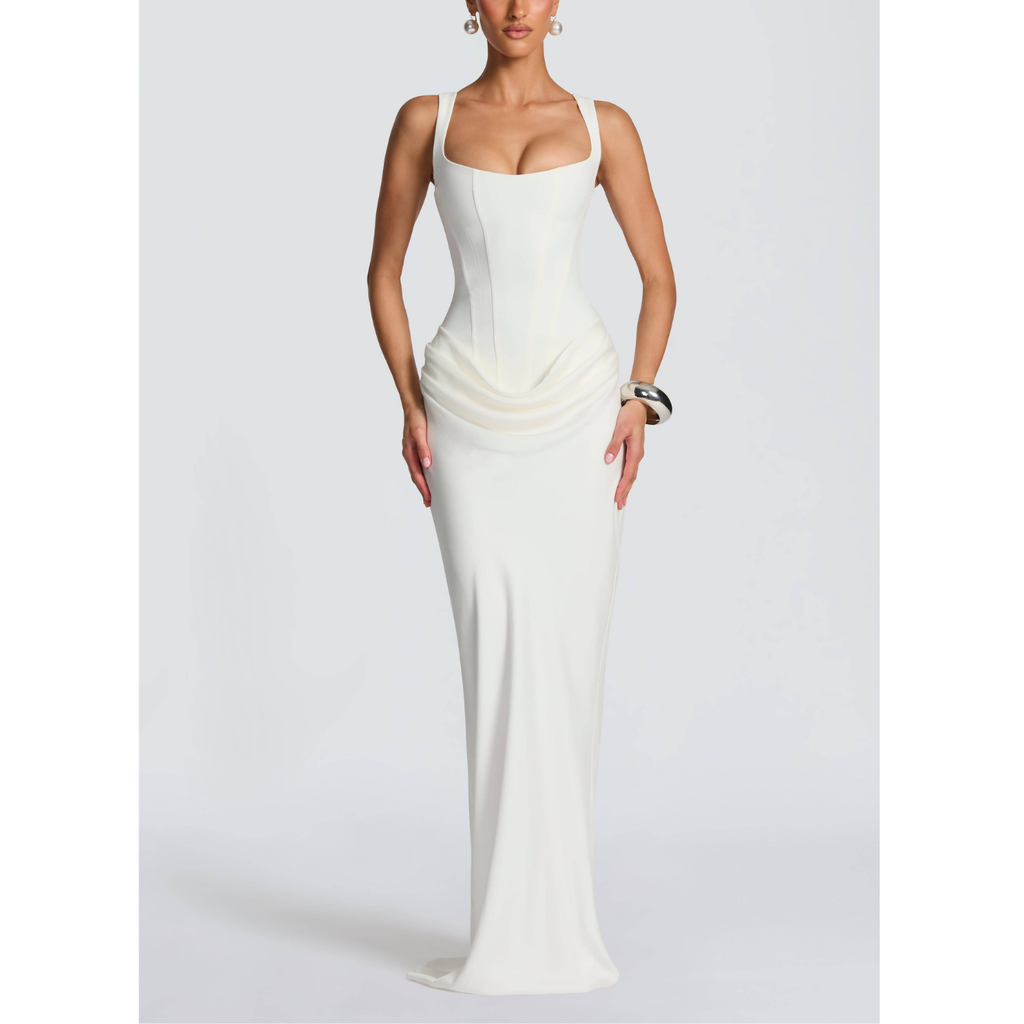 Kleid als Hochzeitsgast | Eckiger Ausschnitt