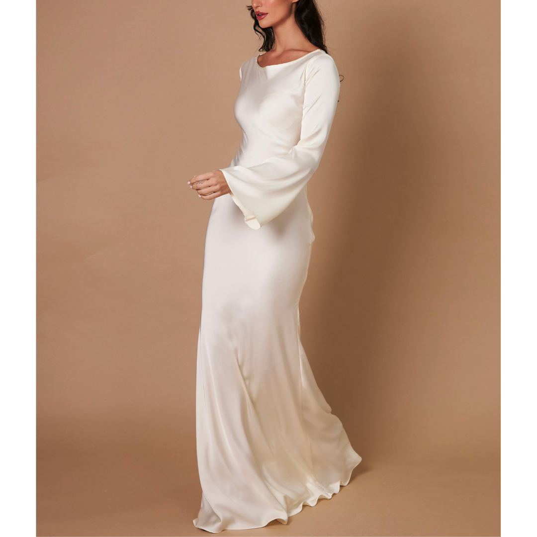 Long Sleeve Evening Dress | Maxi Dress