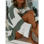 Women's knitted pullover | Striped & Oversized