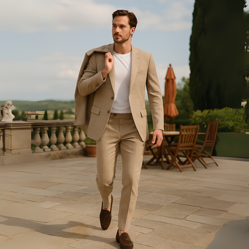 Nathan | Herren Sommer Anzug | Leinen stil