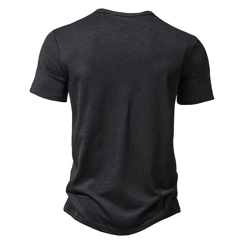 Henley | Herren-Polo - Henley-Kragen atmungsaktives Herren-T-Shirt