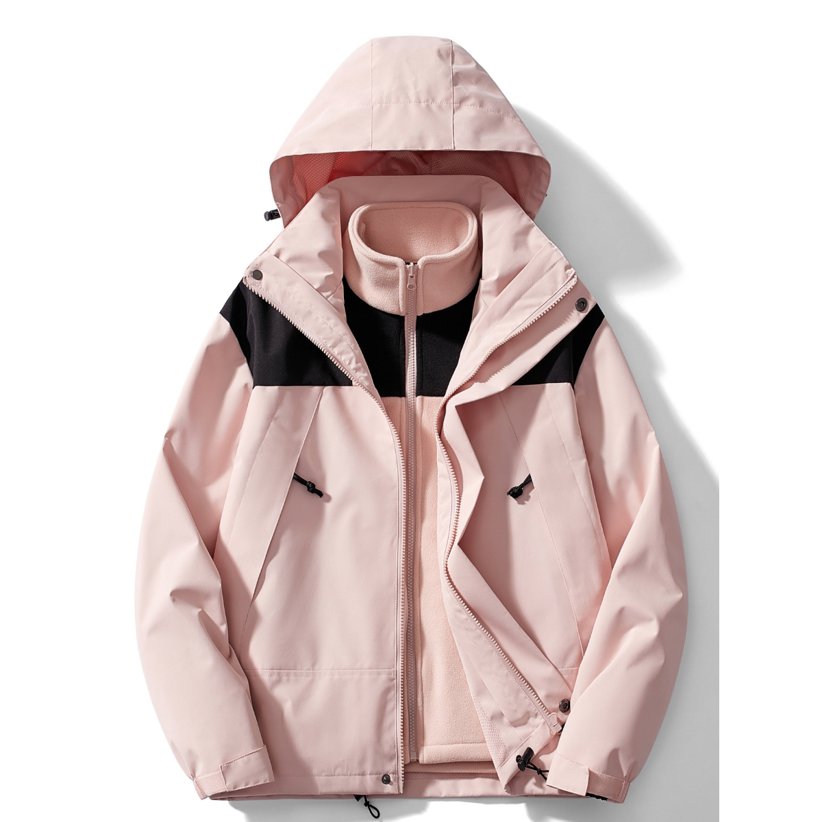 Damen Winterjacke 3-in-1 | Fleece & Mit Kapuze