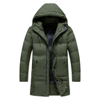 Men's long winter jacket | with hood