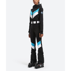 Damen Skianzug Einteilig | Gestreift & Mit Kapuze