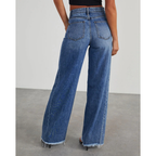Damen Loose Fit Jeans | Raw-hem
