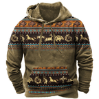 Herren Hoodie | Tribal Print & Vintage Stil