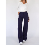 Damen Stoffhose | High Waist & Weites Bein
