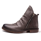 Herren Leder Stiefel | Casual mit Reißverschluss