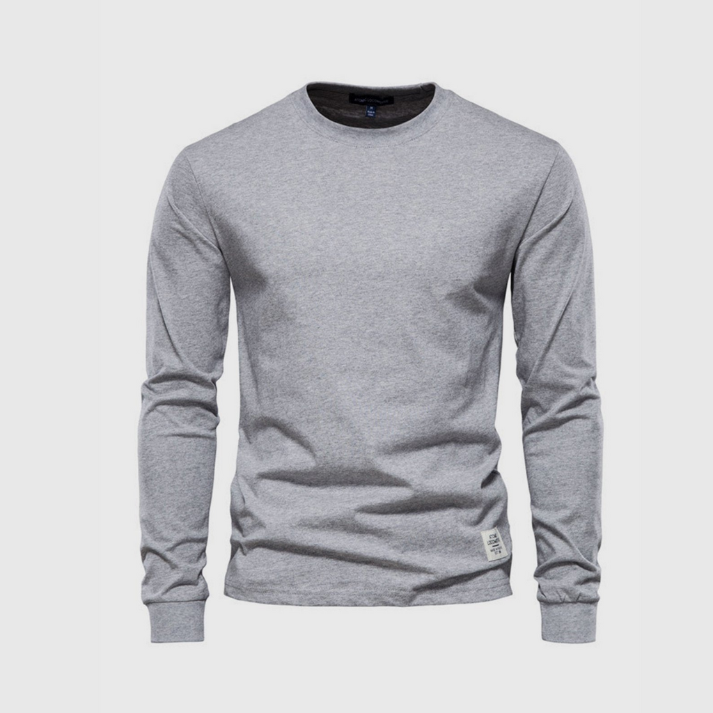 Herren Pullover | Langarmshirt mit Rundhalsausschnitt