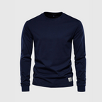 Herren Pullover | Langarmshirt mit Rundhalsausschnitt