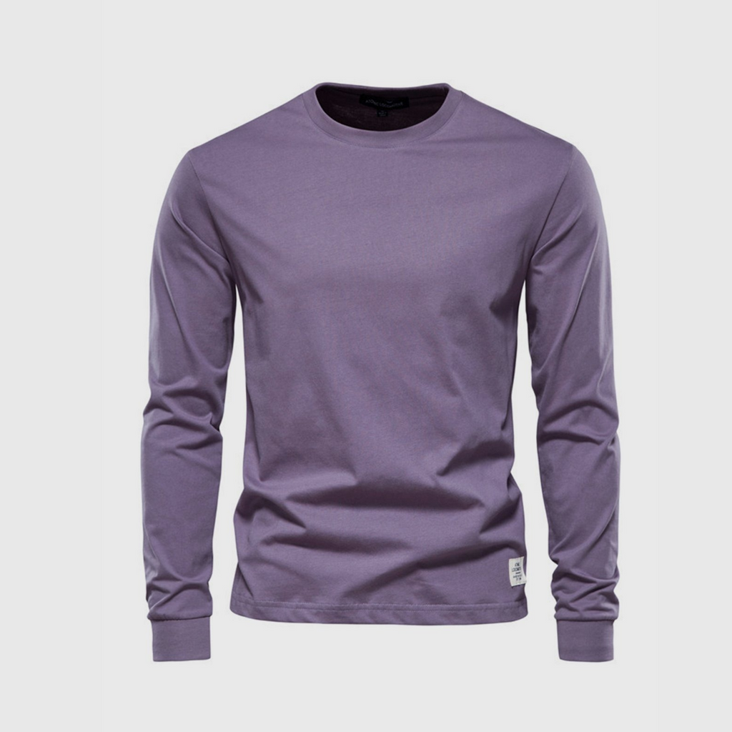 Herren Pullover | Langarmshirt mit Rundhalsausschnitt