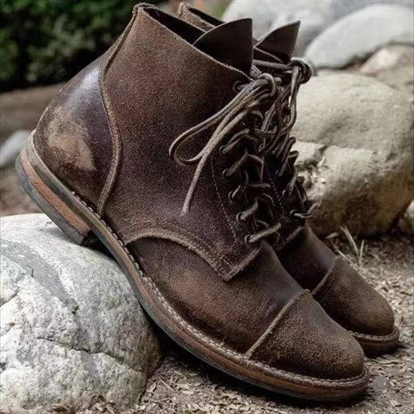 Henry | Vintage Braune Lederstiefel Herren