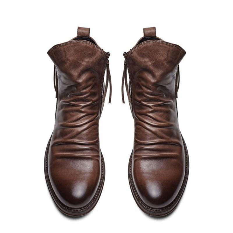 Herren Leder Stiefel | Casual mit Reißverschluss